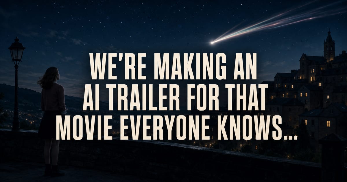 Estou gerando com IA o trailer daquele filme que todo mundo conhece...