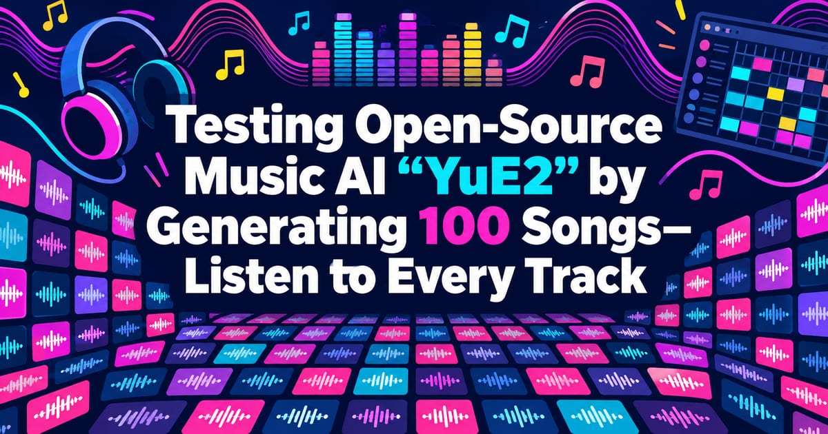 Geramos e testamos 100 músicas com a IA de composição open source «YuE2» — ouça todas