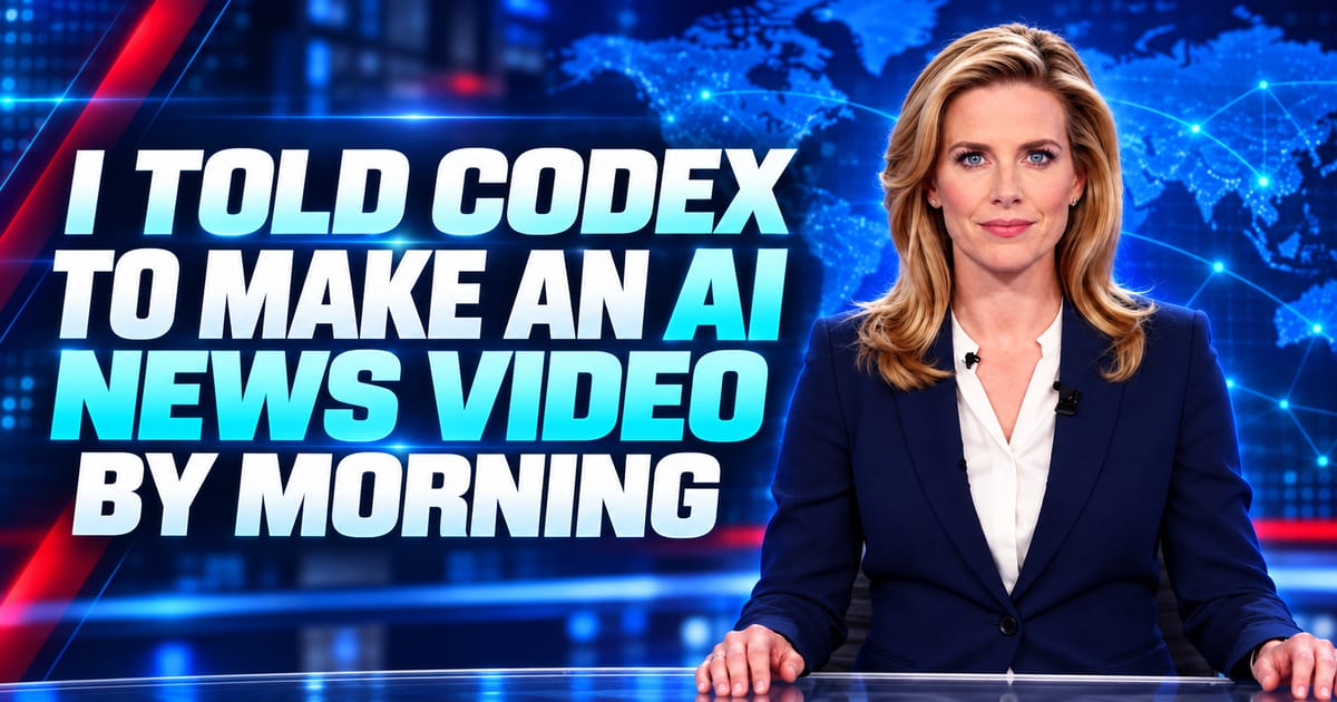 O resultado de pedir ao Codex para preparar um vídeo com as notícias de IA até de manhã