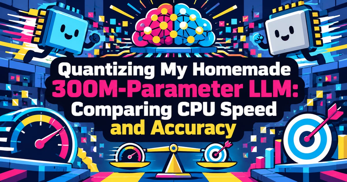 Quantifiquei meu LLM caseiro de 300 milhões de parâmetros e comparei velocidade e precisão na CPU