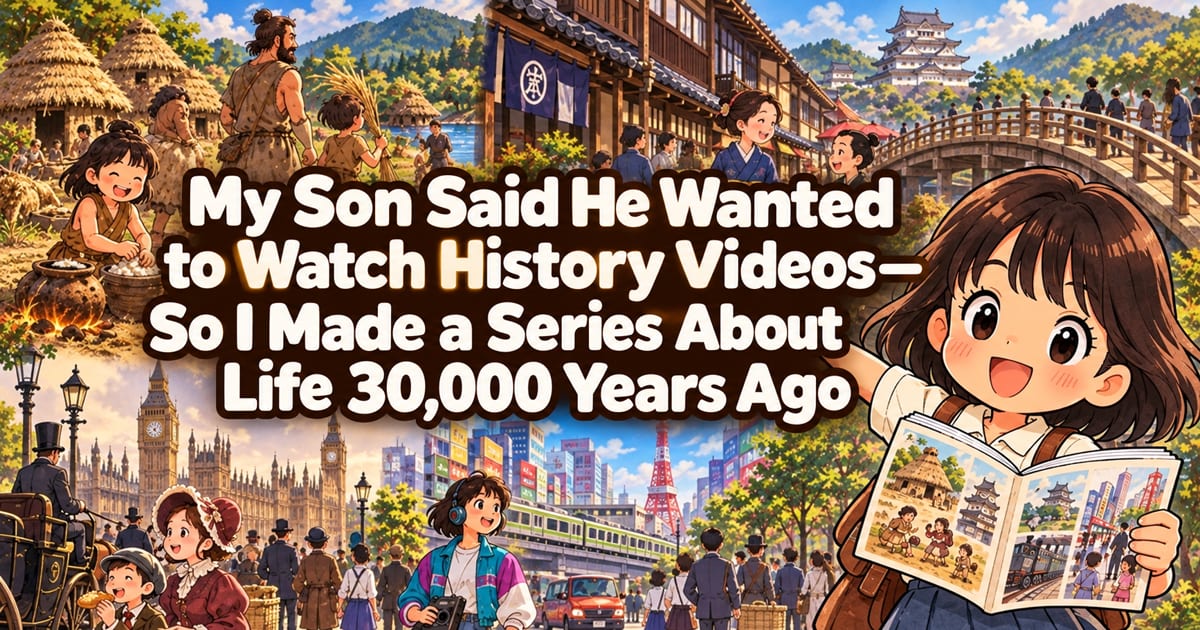 Quando meu filho disse “quero ver algo de história”, criei uma série de vídeos sobre a vida de 30 mil anos atrás